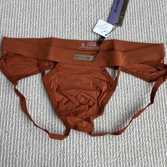 Brave Person Other - Men's Jockstrap Brief in Rust Brown